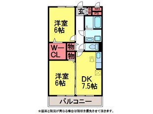 ｻﾝﾊﾟﾃｨｰｸ成田の物件間取画像